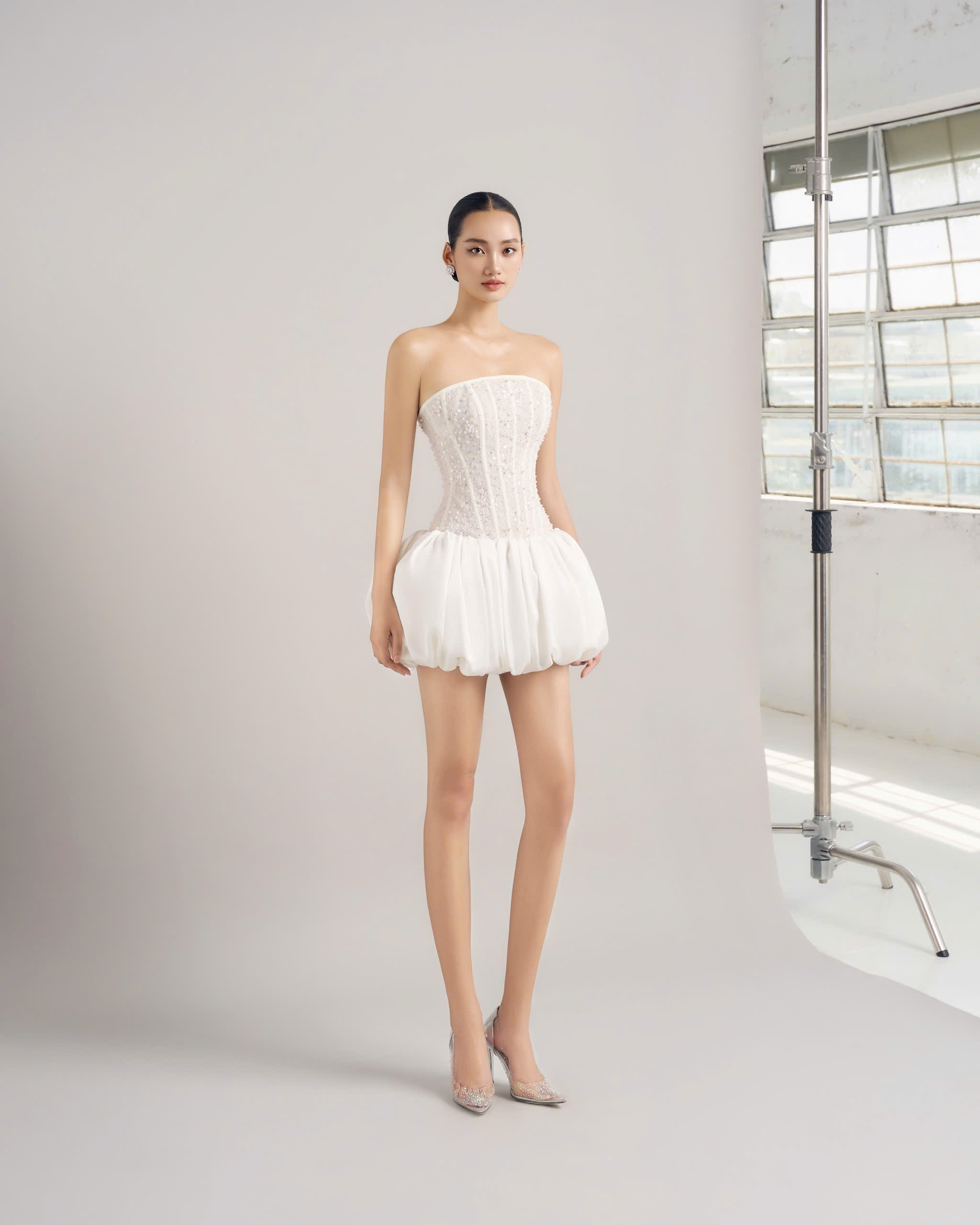 Crystal Mesh Sweetheart Gown