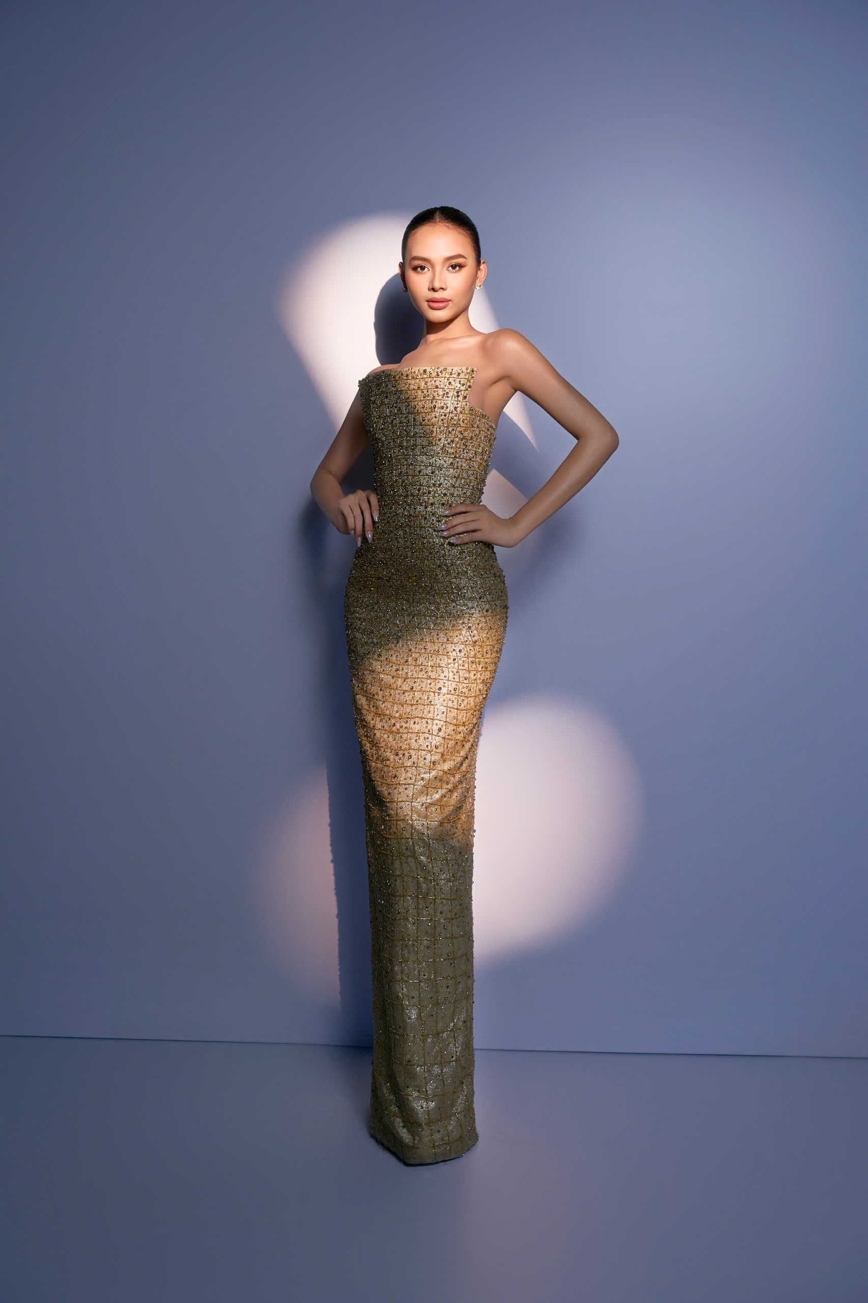 Mirrored Corset Midi Dress