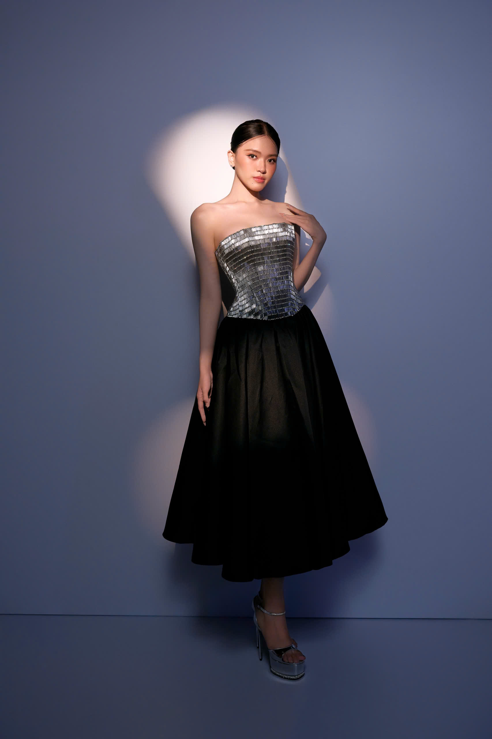 Crystal Illusion Plunge Gown